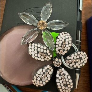 Vintage Giorgio Armani Pink Floral Brooch
